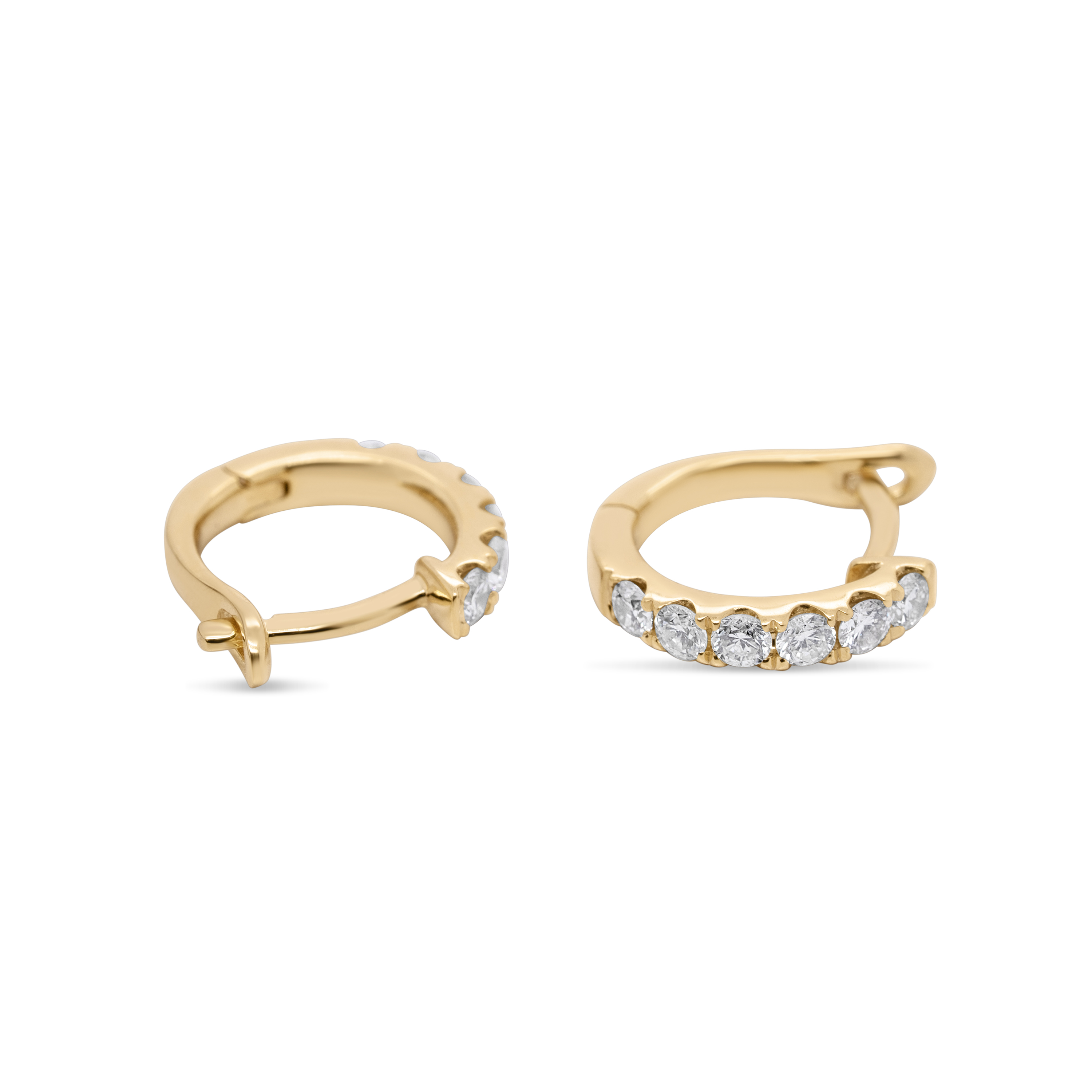 Diamond Hoop Earrings 0.36 ct. 10K Yellow Gold